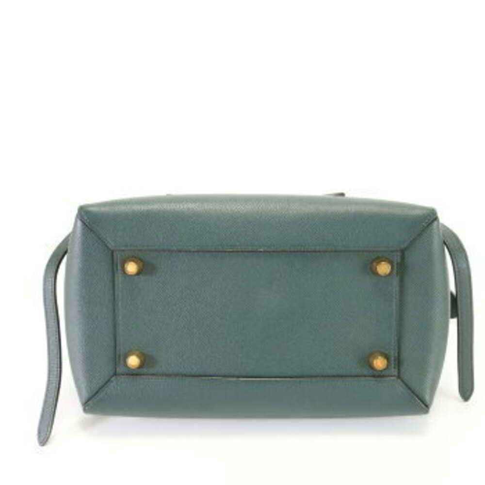 Celine belt bag leather handbag green tote top handles classic - Picture 7 of 13